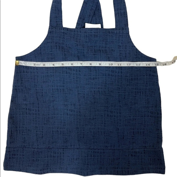 NWT MADEWELL Womens Size XXS Blue Apron Cross Back Tank Top Button Sleeveless - Picture 6 of 9